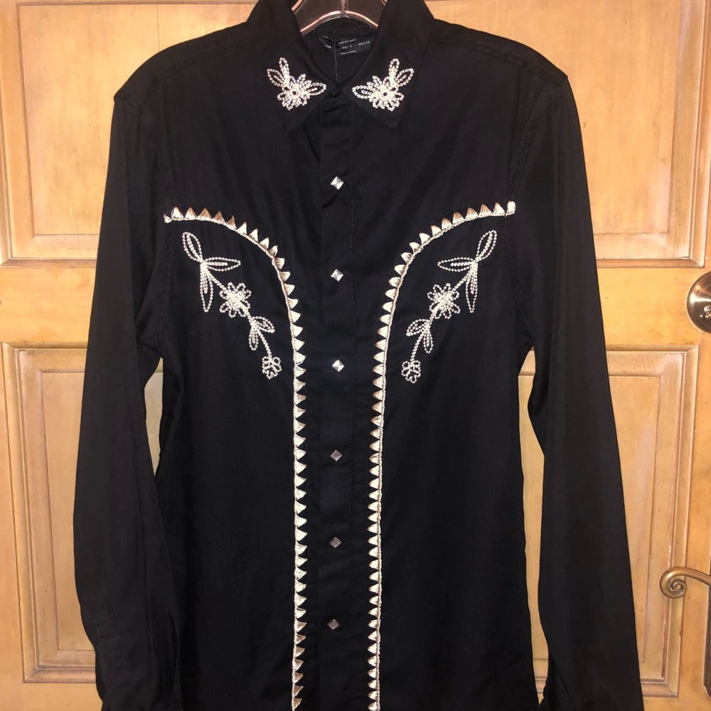Zara men’s embroidered Legend Collection shirt SM